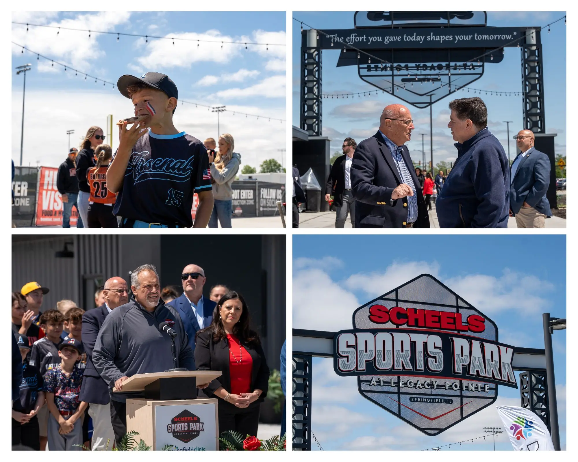 Photo collage of sports at Scheels Sports Park