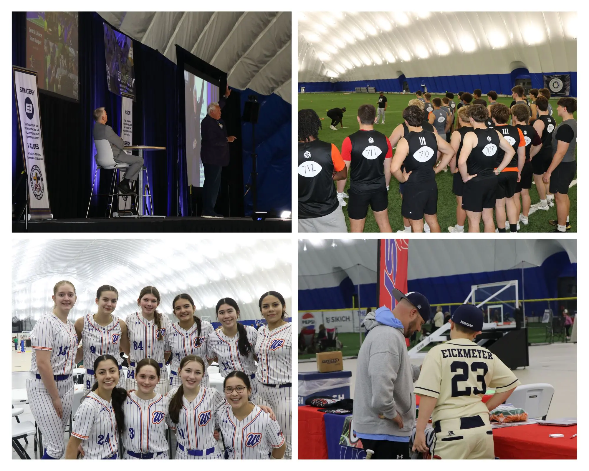 Photo collage of sports at Scheels Sports Park