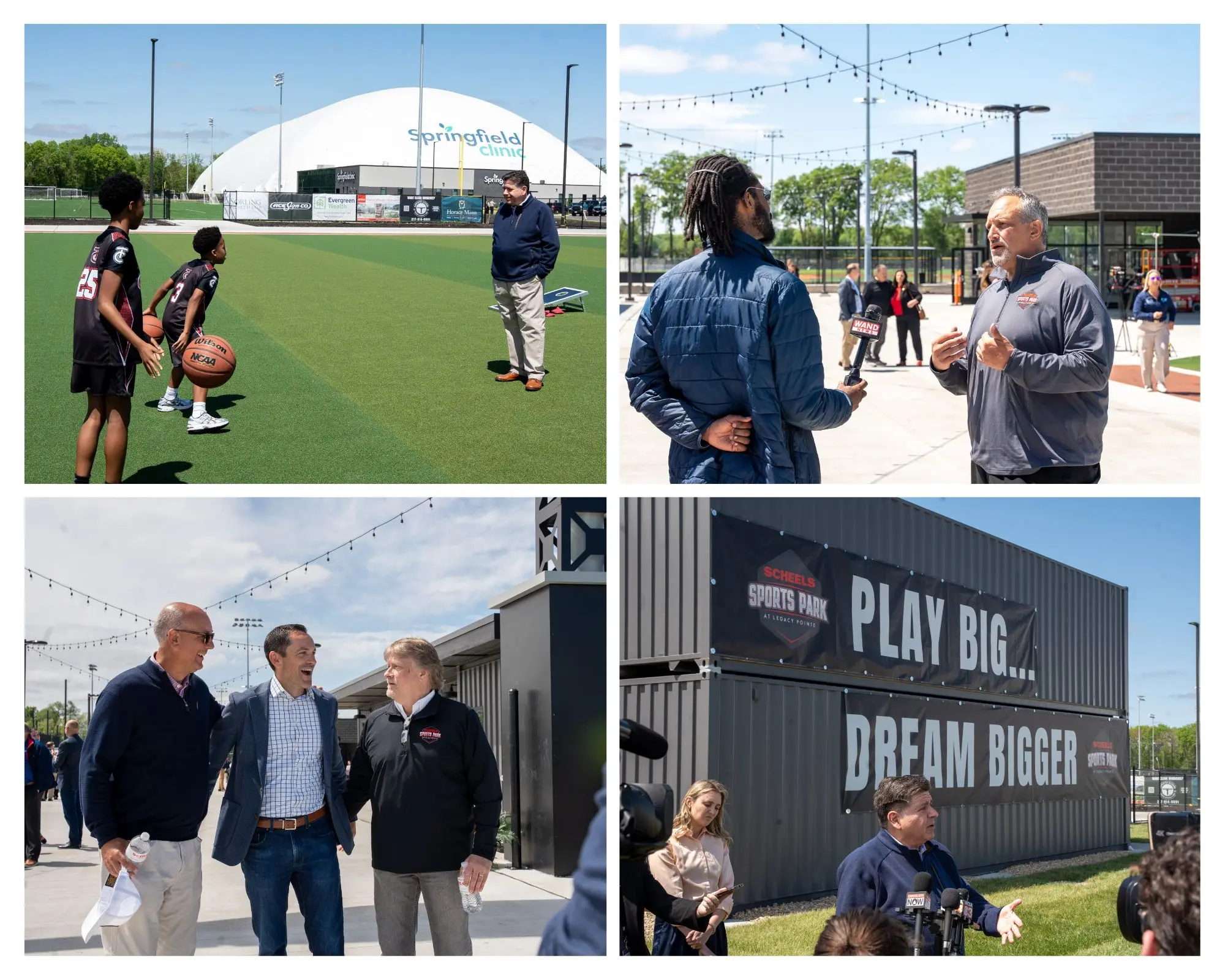 Photo collage of sports at Scheels Sports Park