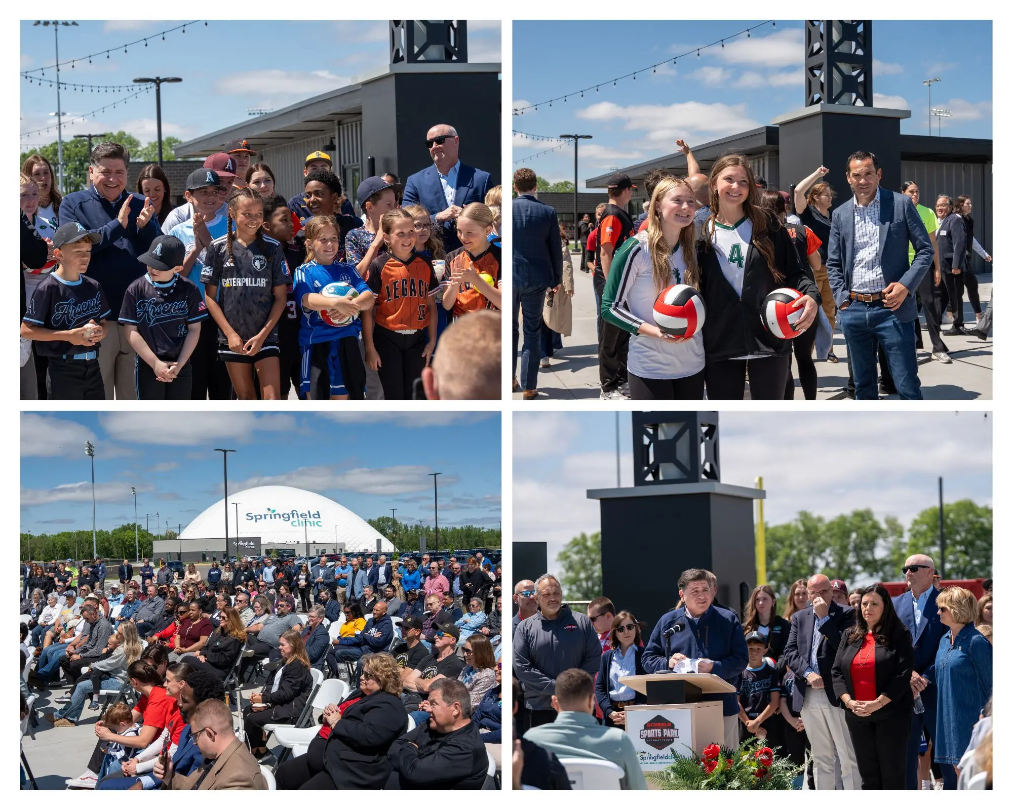 Photo collage of sports at Scheels Sports Park