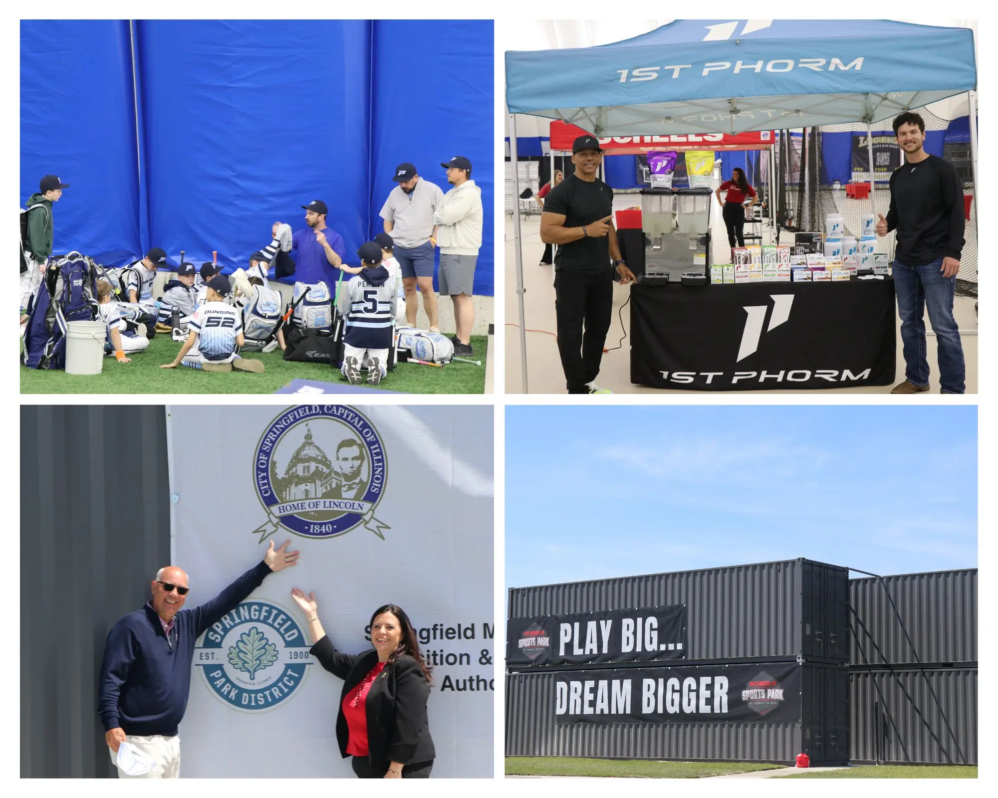 Photo collage of sports at Scheels Sports Park
